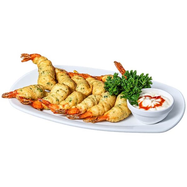 Battered Prawns With Tartar Sauce